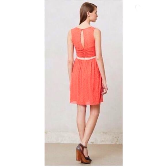 Anthropologie Postcard Retro Poppy Polka Dot Dress Size Small - Picture 4 of 11